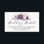 Shades of Dusty Purple Bloom Moody Wedding Website Enclosure Card<br><div class="desc">Elegant and modern floral midsummer wedding website reception features a bouquet of watercolor roses peonies in shades of purple plum, dusty rose, dusty pink , mauve, sage with lush green botanical leaves and eucalyptus. Please find more matching designs and variations from my "blissweddingpaperie" store. And feel free to contact me...</div>
