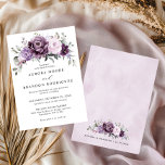Shades of Dusty Purple Blooms Moody Floral Wedding Invitation<br><div class="desc">Elegant and modern floral midsummer wedding invitation features a bouquet of watercolor roses peonies in shades of purple plum, dusty rose, dusty pink , mauve, sage with lush green botanical leaves and eucalyptus. Please find more matching designs and variations from my "blissweddingpaperie" store. And feel free to contact me for...</div>