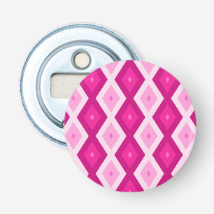 Shades of fuchsia diamond pattern bottle opener