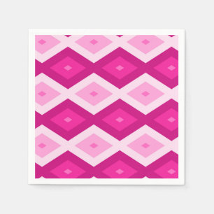 Shades of fuchsia diamond pattern napkin