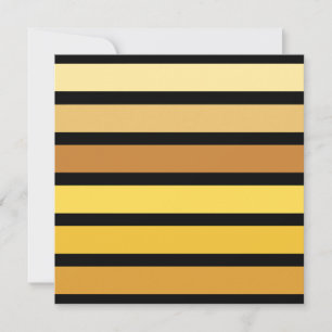 Shades Of Golden Yellow Stripes On Black  Card