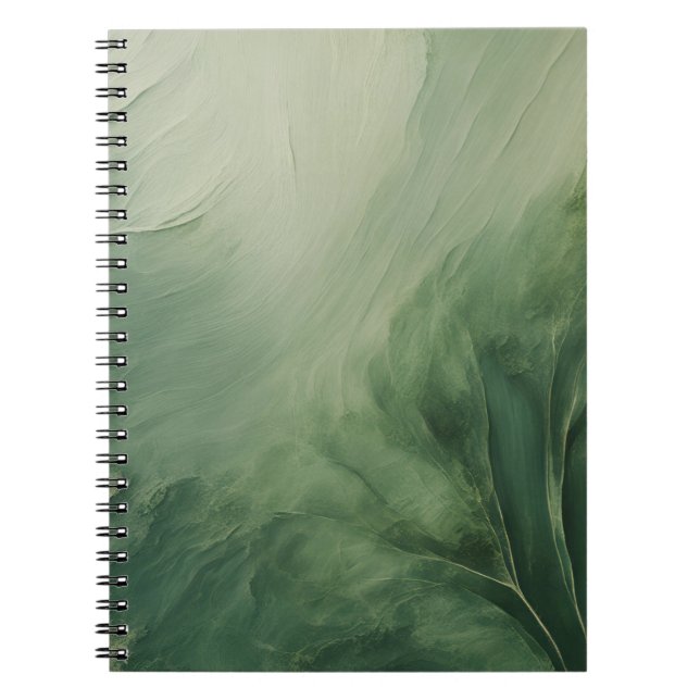 Shades of Green Abstract Notebook (Front)