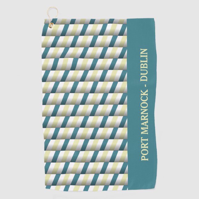 Shades of Green Custom Golf Towel (Front)