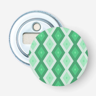 Shades of green diamond pattern bottle opener