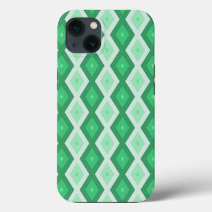 Shades of green diamond pattern Case-Mate iPhone c 13 Case