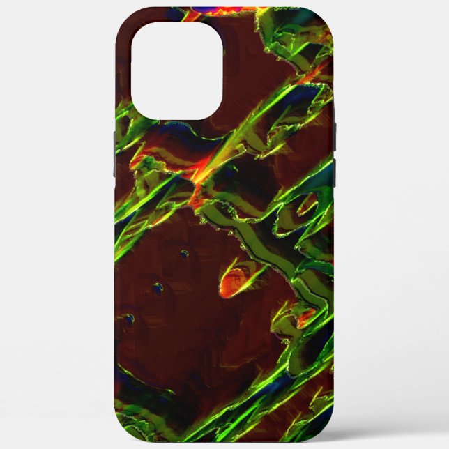 Shades of green drained in flame of fire Case-Mate iPhone case (Back)