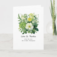Shades of Green Floral Wedding