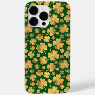 SHADES OF GREEN & GOLD IRISH SHAMROCKS Case-Mate iPhone 14 PRO MAX CASE