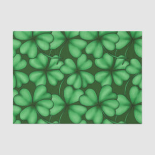 SHADES OF GREEN IRISH SHAMROCKS TISSUE PAPER