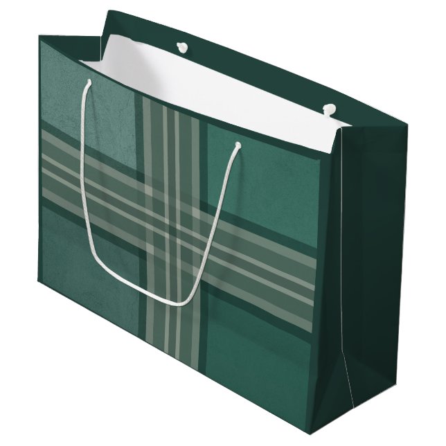 Shades of green large gift bag (Front Angled)