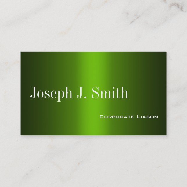 Shades of Green Professional  Business Cards (Front)