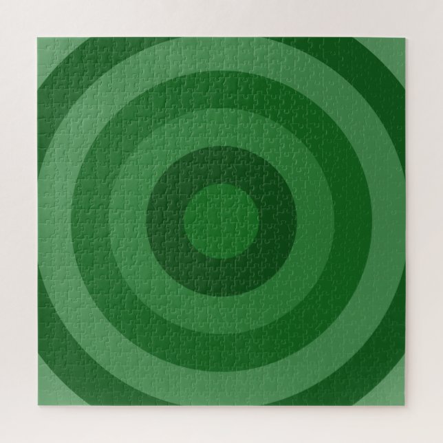 Shades of Green Rings Jigsaw Puzzle (Vertical)