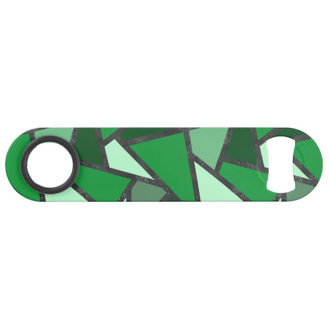 Shades of green stained glass pattern (Front (Horizontal))