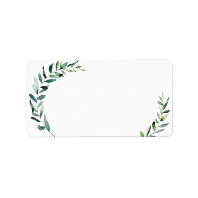 Shades of Green - Wedding Address Label (Front)