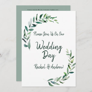 Shades of Green - Wedding Invitation