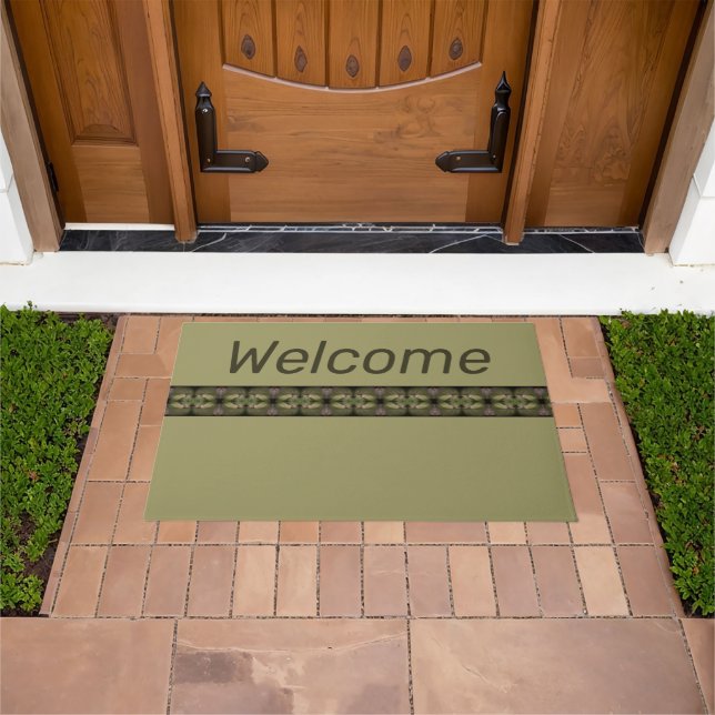 Shades Of Green Welcome Doormat (Outdoor)