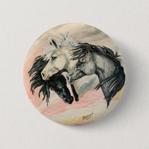 Shades of grey 6 cm round badge