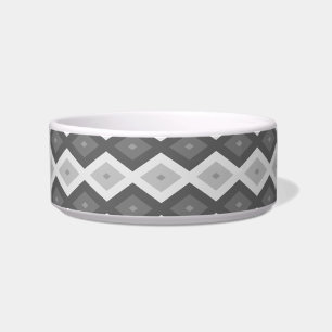 Shades of grey diamond pattern bowl