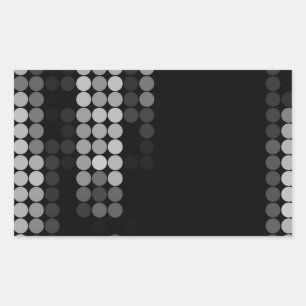 Shades Of Grey Dot Pattern Rectangular Sticker