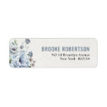 Shades of Grey Dusty Blue Winter Rustic Wedding<br><div class="desc">Elegant floral winter wedding address label features elegant grey and icy blue watercolor flower bouquet frosty-hued greenery. Please contact me for any help in customisation or if you need any other product with this design.</div>