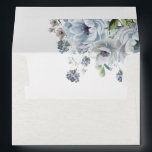 Shades of Grey Dusty Blue Winter Rustic Wedding En<br><div class="desc">Elegant floral winter wedding envelope features elegant grey and icy blue watercolor flower bouquet frosty-hued greenery. Please contact me for any help in customisation or if you need any other product with this design.</div>
