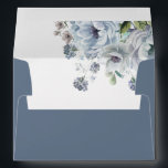 Shades of Grey Dusty Blue Winter Rustic Wedding Envelope<br><div class="desc">Elegant floral winter wedding envelope features elegant grey and icy blue watercolor flower bouquet frosty-hued greenery. Please contact me for any help in customisation or if you need any other product with this design.</div>