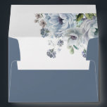 Shades of Grey Dusty Blue Winter Rustic Wedding Envelope<br><div class="desc">Elegant floral winter wedding envelope features elegant grey and icy blue watercolor flower bouquet frosty-hued greenery. Please contact me for any help in customisation or if you need any other product with this design.</div>
