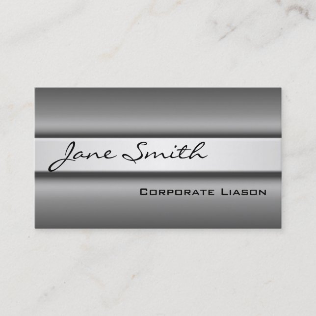 Shades of Grey Modern Standard Business Cards (Front)