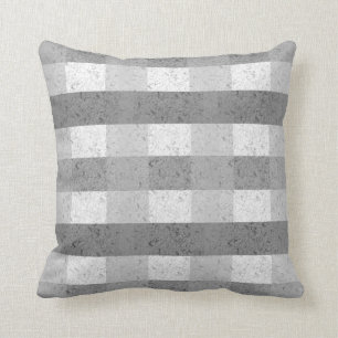 Shades of Grey Plaid Cushion