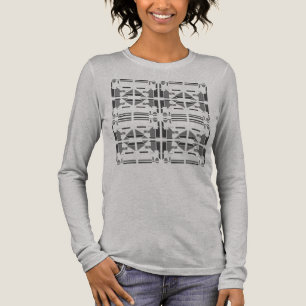 Shades of Grey Southwest Art Large Tile Design Tri-Blend Shirt