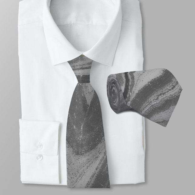 Shades of Grey Stone Abstract Neck Tie (Creator Uploaded)