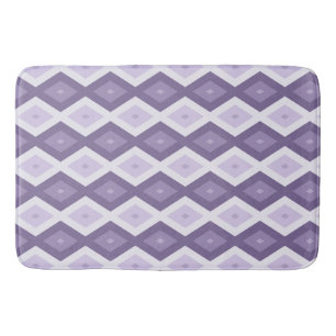 Shades of lavender diamond pattern bath mat