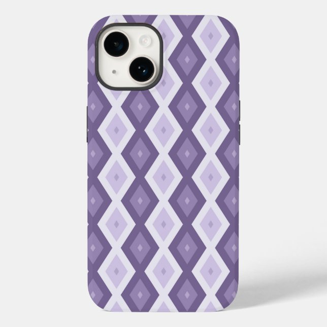 Shades of lavender diamond pattern Case-Mate iPhone case (Back)