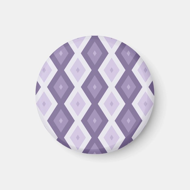 Shades of lavender diamond pattern magnet (Front)