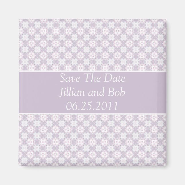 Shades of Lavender Save The Date Magnet (Front)