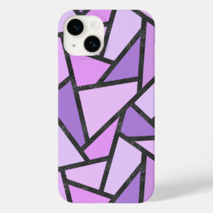 Shades of lilac stained glass pattern Case-Mate iPhone 14 case