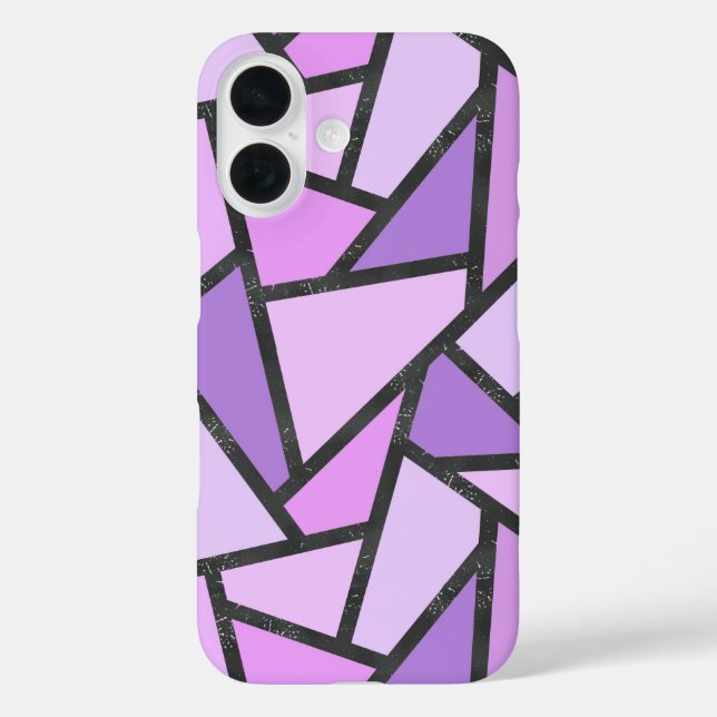 Shades of lilac stained glass pattern Case-Mate iPhone case (Back)