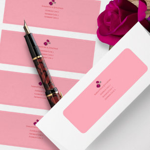 Shades of Magenta Pink Rose Modern Wedding
