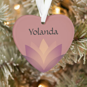 Shades of Mauve Lotus Flower Ornament