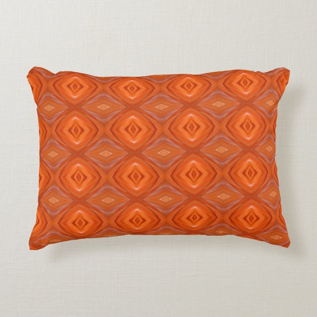 Shades of Orange Flamingo Feathers  Accent Pillow (Front)