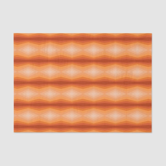 Shades Of Orange Geometric Abstract Art  Tissue Paper (Front)