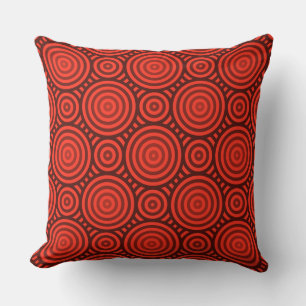 Shades Of Orange Geometric Circular Pattern Cushion