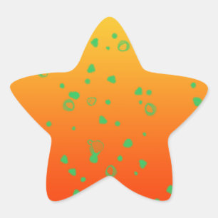 Shades Of Orange Star Sticker