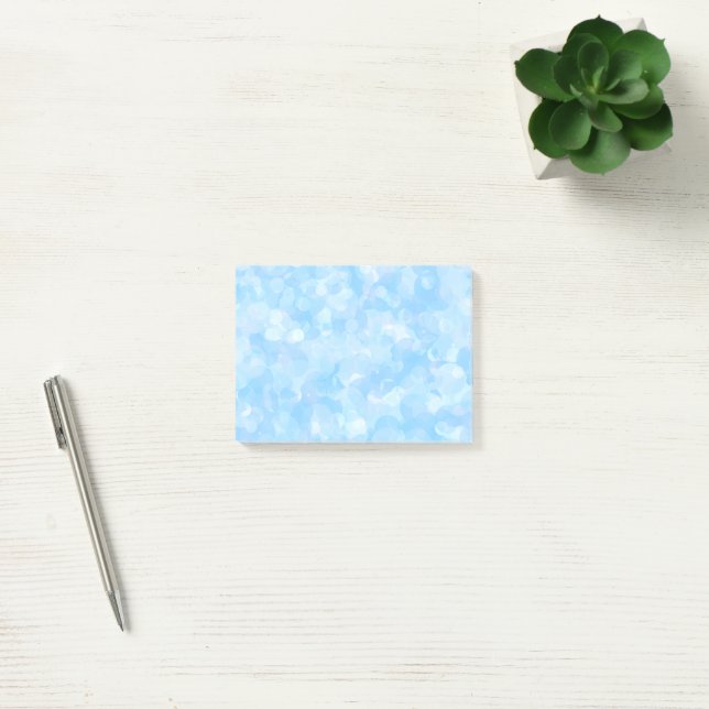 Shades of Pale Blue Cheerful Bubbly Look Custom Post-it Notes (Office)