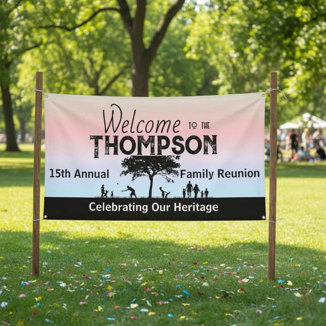 Shades of Pastel Family Reunion Banner (Shades of Pastel Family Reunion Banner)