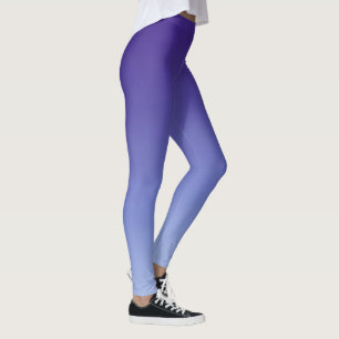 Shades of Periwinkle Violet to Blue Leggings
