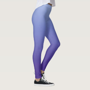 Shades of Periwinkle Violet to Blue Leggings