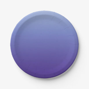 Shades of Periwinkle Violet to Blue Paper Plate