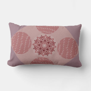 Shades of Pink Abstract Background Circle Pattern Lumbar Cushion