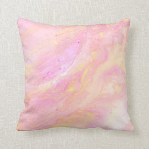 *~* Shades of Pink Abstract Marble Iridescent Cushion